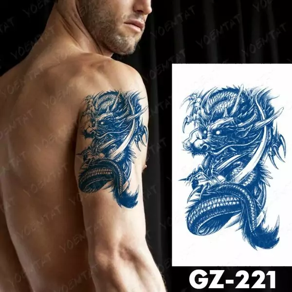 Draco semi-permanent midlertidig tatovering falsk engangs tattoo
