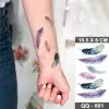 Feather midlertidig tatovering falsk engangs tattoo