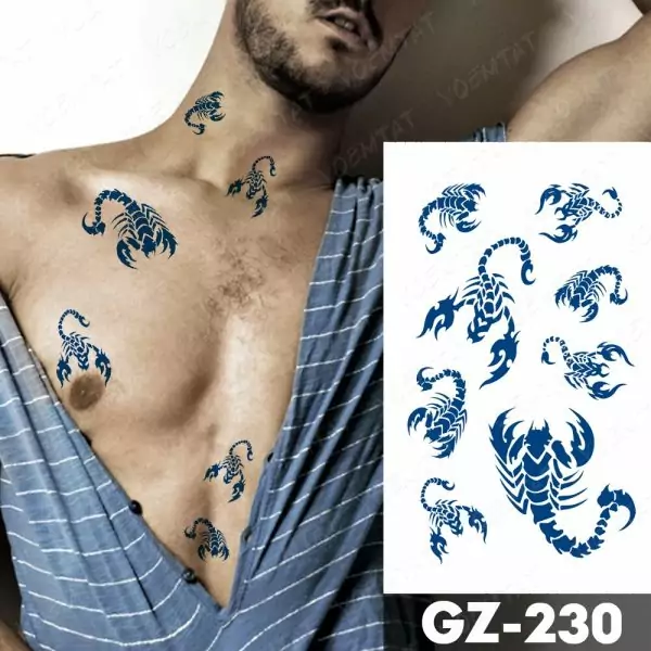 Stark semi-permanent midlertidig tatovering falsk engangs tattoo